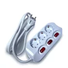 Technik Professional Elosztó 3 utas 1,5m kábel 1,5mm2 rézkábel + 3 kapcsoló 16A