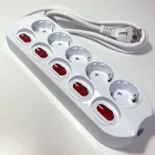 Technik Professional Elosztó 5 utas 1,5m kábel 1,5mm2 rézkábel + 5 kapcsoló 16A