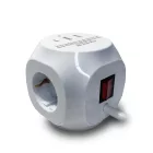 Technik Professional Elosztó Kocka 3 utas 1,5m kábel (1,5mm2) + USB C/A 16A