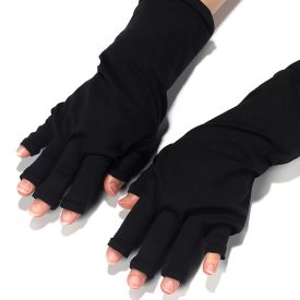   UV kesztyűk gél manikűr szalonokhoz, gél lakk műköröm ujjatlan UV fényű kesztyűk, UV lakk kesztyűk manikűr kesztyűk UV védő kesztyűk otthoni és kültéri használatra