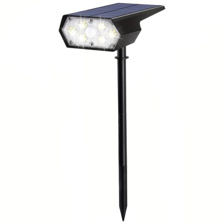 LED SOLAR Kerti lámpa reflektor dugaszolható 42 cm kültéri IP44 4000K szürkületérzékelő