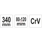 Körmöskulcs állítható 340mm 80-120mm