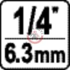 Önzárós(kuplungos) toldószár Hatlap 1/4" 60mm