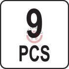 Torx kulcs készlet 9 részes, biztonsági(furatos), hosszított