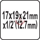 Kereszt kulcs 17x19x21mm x 1/2"