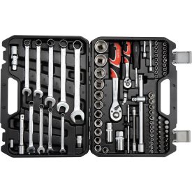   Dugókulcs és villáskulcs készlet 1/4" 1/2" 82 részes