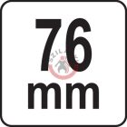 Toldószár 1/4" 76mm kerekített