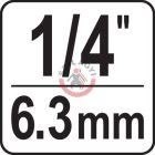 Toldószár 1/4" 152mm kerekített