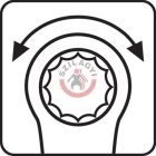 Racsnis csillag-villáskulcs csuklós 22mm