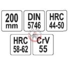 Rádiós fogó egyenes 200mm