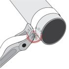 Szíjas csőfogó 300mm