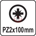 Csavarhúzó kereszthornyos PZ2x100mm