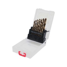 Fémcsigafúró készlet 19 részes 1-10 mm HSS Co