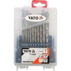 Fémcsigafúró készlet 19 részes 1-10 mm HSS Co