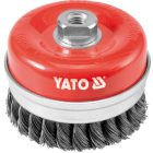 Fazékkefe acél csavart 100mm M14