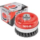 Fazékkefe acél csavart 100mm M14