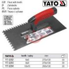 Fogazott glettvas 6x6mm 270x130mm