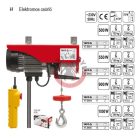 Elektromos csörlő 550W 150kg/11m 300kg/5.5m