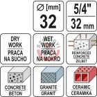 Gyémánt koronafúró 32mm