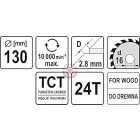 Körfűrésztárcsa (fa) 130x16x2,8mm T24