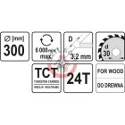 Körfűrésztárcsa (fa) 300x30x2,4mm T24