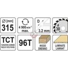 Körfűrésztárcsa (fa) 315x30x2,2mm T96