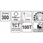Körfűrésztárcsa (alu) 300x30x3,0mm T100