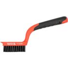 Drótkefe 5 soros műanyag nyéllel nylon 180 mm