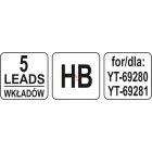 Ácsceruza betét H2 5db (YAT-69281-hez)