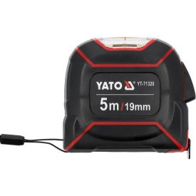 Mérőszalag felső nyílással, gumírozott 5 m x19 mm