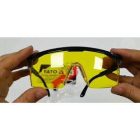 Védőszemüveg sárga, állítható szárral