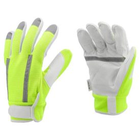 Munkavédelmi kesztyű, sárga fényvisszaverő 10-es
