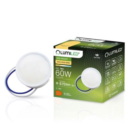 Betét LED lámpatestekhez MR16 INSERT Modul Milky 7W = 60W 120° 670lm 3000K