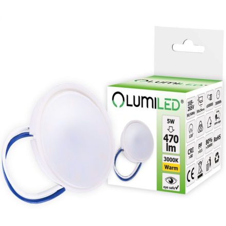Betét LED lámpatestekhez MR16 INSERT Modul Milky 5W = 50W 120° 470lm 3000K Warm LUMILED
