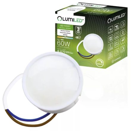 LED lámpatest betét modul INSERT Milky 7W = 60W 120° 670lm 4000K semleges