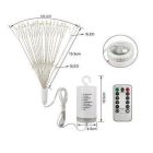 Csillagfény Lámpa távirányítóval, 120LED Fehér