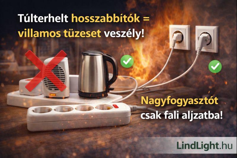 Hosszabbítók túlterhelése – így előzheted meg a villamos tüzesetet