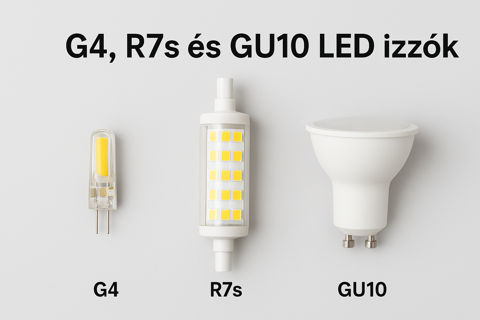 G4, R7s és GU10 LED izzók – Kis méret, nagy teljesítmény