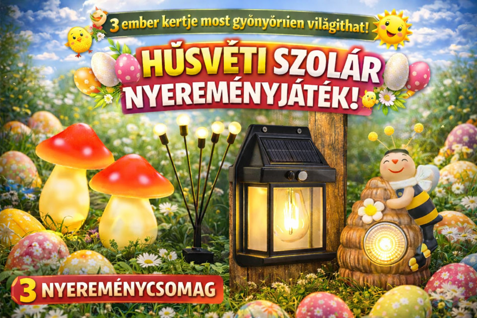 Húsvéti nyereményjáték a LindLight.hu-n – Nyerj szolár lámpát kertedbe! 
