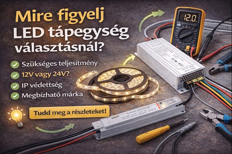 Mire figyelj LED tápegység választásnál?