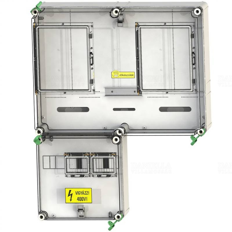 PVT 6075 Á-V Fm-SZ fogyasztásmérő szekrény, 1 vagy 3 fázisú általános és vezérelt mérők számára, szabadvezetékes