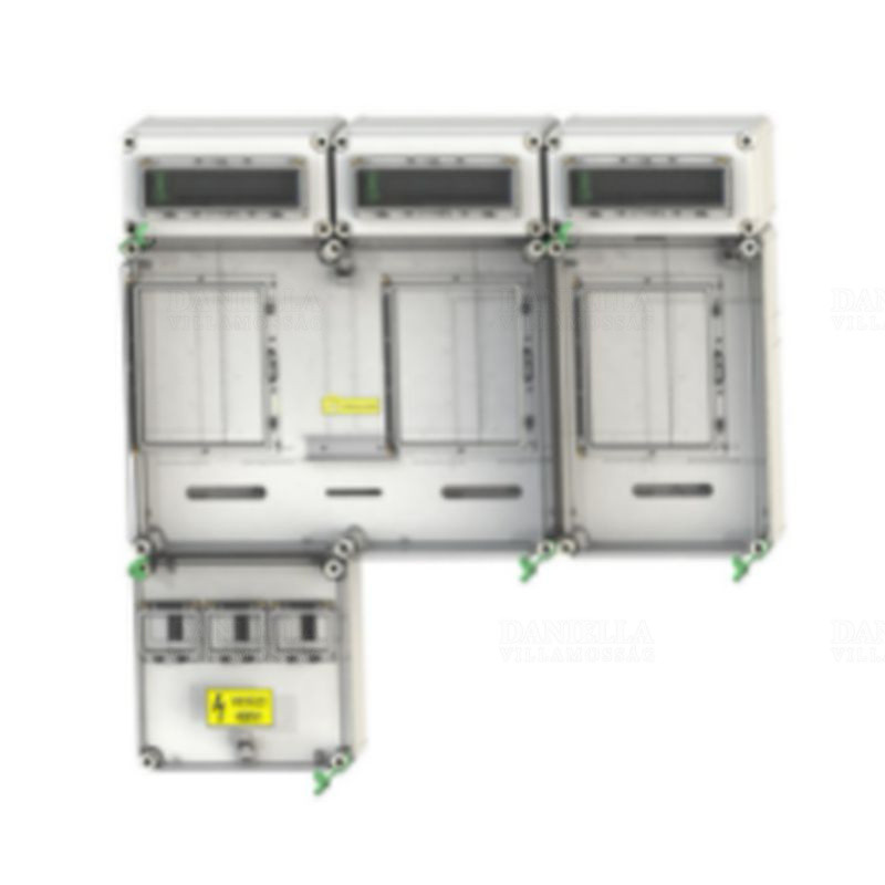 PVT 7590 Á-V-H Fm-SZ ÁK fogyasztásmérő szekrény, 1 vagy 3 fázisú általános és vezérelt és H-tarifás méréshez, szabadvezetékes