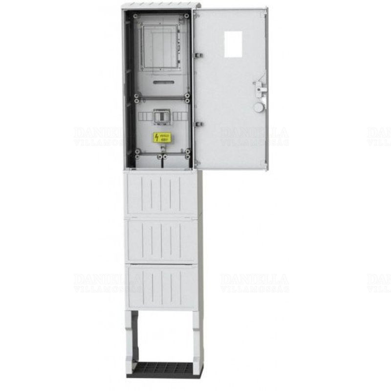 PVT-K-L Fm-40 földbe ásható fogyasztásmérő szekrény, 1 vagy 3 fázisú mérőhöz, földkábeles csatlakozás, 80A mindennapszaki