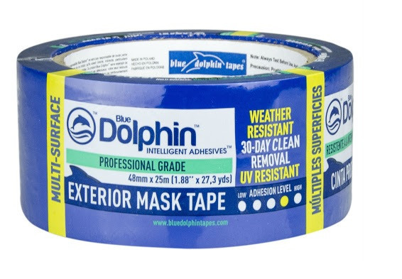 Blue Dolphin kültéri festő-maszkoló szalag UV-álló, KÉK-30 napos, 48mm x 25m 